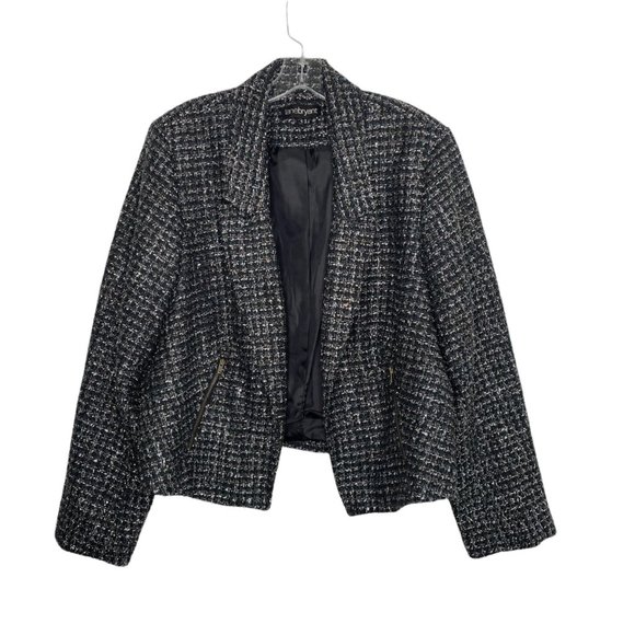 Lane Bryant Black and White Tweed Blazer - Picture 1 of 13
